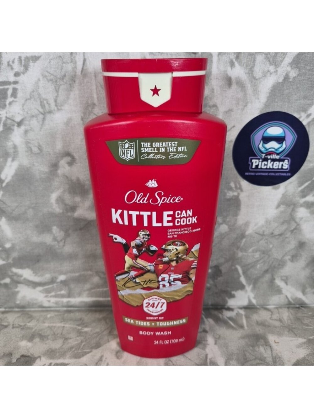 Old Spice Body Wash George Kittle Can Cook Collector Edition Santal+Speed 24‎ Oz